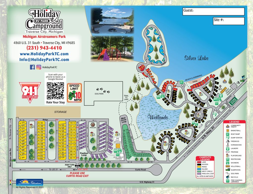 Site Map – Holiday RV Park & Campground